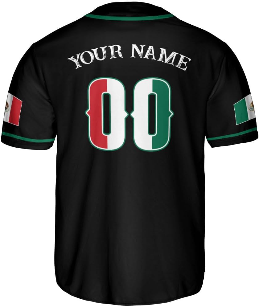 Mostprints Custom Mexico Baseball Jerseys Mexican Eagle & Flag Shirt for Teams, Mexico Shirts for Men & Women Size S-5XL