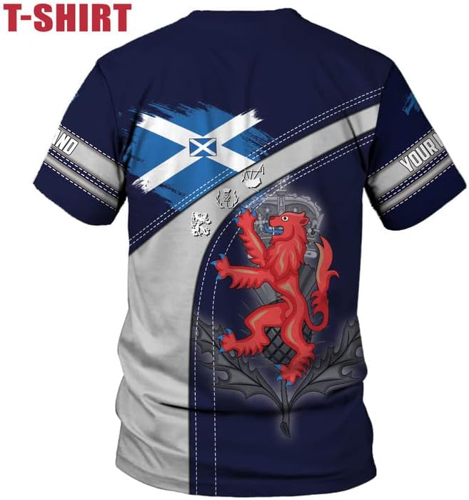 Personalized Scotland Shirt, Scottish Lion Rampart Shirts, Scotland Shirt Retro Graphic, Scots Shirt, Scotland Coat of Arms