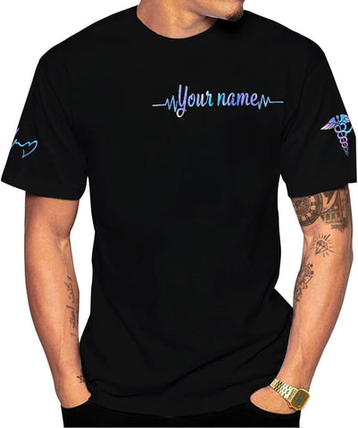 Custom Er Nurse Shirts for Women Future Nurse Shirt 3D Nursing Shirts for Nurses Emergency Nurse Shirt CNA Shirts CNA Shirt