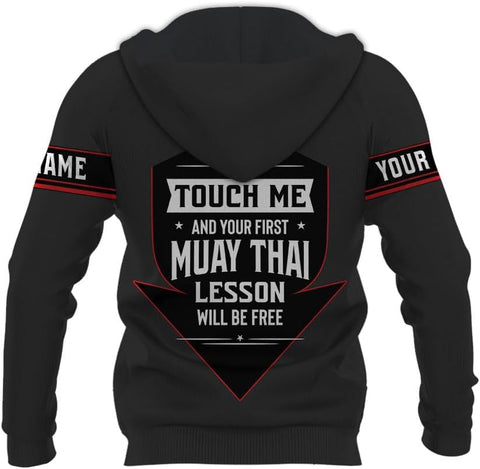 MAPrints Personalized Name Boxing Hoodies, Muay Thai Pride Sweatshirt