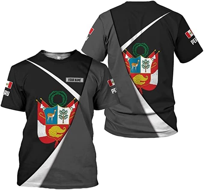 Personalized Peru Shirts for Men,Peru Mens Shirt, Peru Flag Shirt, Peruvian T Shirt, Peru Jersey, Peruvian Shirts