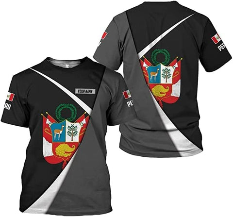 Personalized Peru Shirts for Men,Peru Mens Shirt, Peru Flag Shirt, Peruvian T Shirt, Peru Jersey, Peruvian Shirts