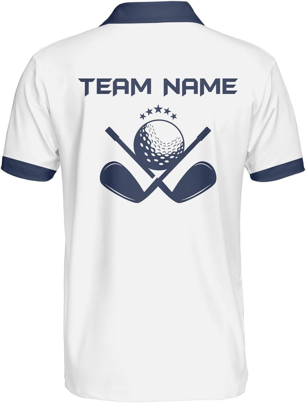 AOVL Personalized 3D Funny Golf Polo Shirt for Men Men's Golf Polo Shirts Custom Name and Team Name Golf Polo Gift for Dad