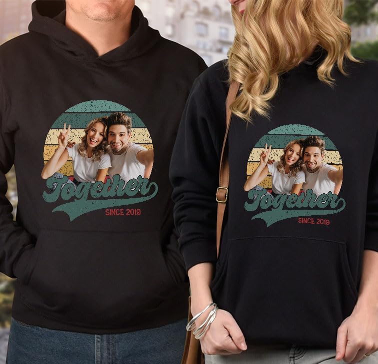 mostprints Custom Photo Sweatshirt, Matching Couple Sweatshirts, Personalized Matching Sweatshirt For Couples Gift Shirt