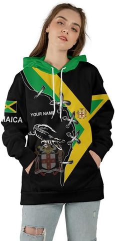 AOVL Personalized Jamaica Shirts Jamaican Pride T-Shirt Jamaica Flag Lion Tshirt Jamaicana Shirts Jamaica Shirt for Men Women