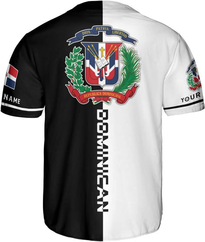 Leprints Personalized Dominican Republic Baseball Jersey Shirt,Team Name Republic Dominicana Baseball Jersey for Men,Women