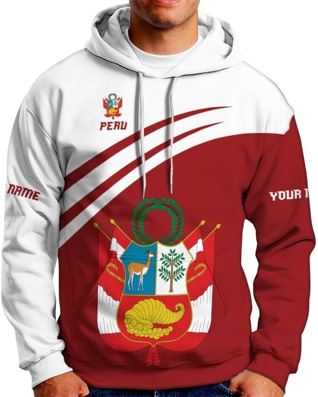 MAPrints Personalized Name Peru Shirts for Men and Women, Custom Peru 3D Tshirt, Peru Flag Pride Shirt, Peruvian Camisa Shirt