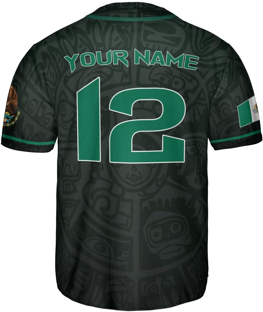 Mostprints Personalized Mexico Baseball Jerseys Mexican Eagle & Flag Shirt for Teams, Mexico Shirts for Men & Women Size S-5XL1