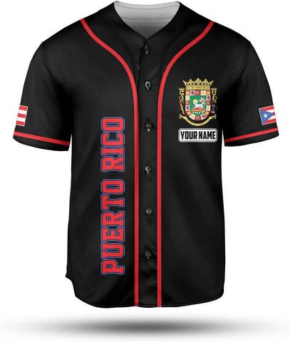 Personalized Puerto Rico Baseball Shirt,Customized Team Name Puerto Rican Baseball Jersey for Men,Women S-5XL