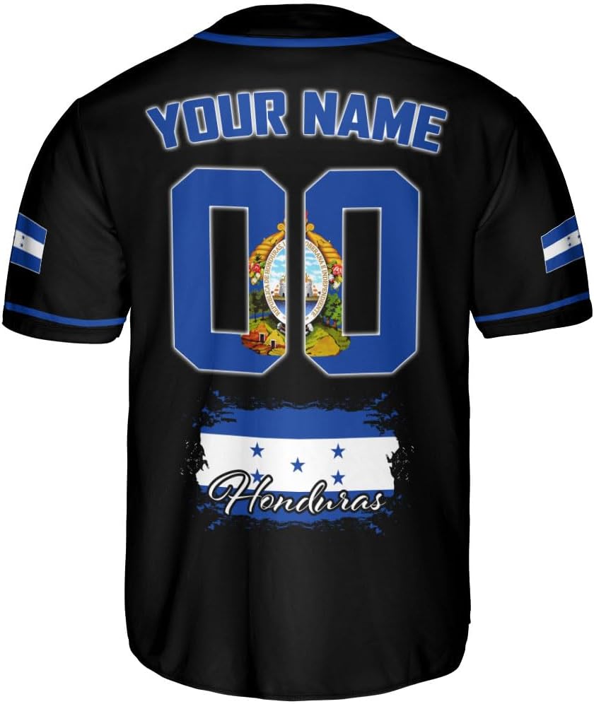 AOVL Personalized Honduras Baseball Jersey Shirt, Honduras Jersey for Men and Women, Jersey Honduras, Camisa Honduras Hombre