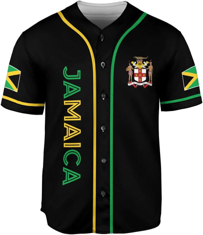 Personalized Jamaica Baseball Jersey Shirt, Custom Team Name Jamaican Baseball Jersey for Men and Women, Jamaica Country