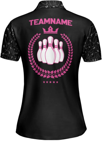 Personalized Bowling Shirts for Women, Custom Name Women Bowling Jersey, Ladies Bowling Polo Shirt for Team
