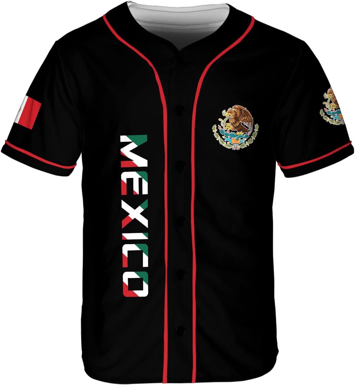 Personalized Name Mexico Baseball Jersey, Mexican Baseball Jersey for Men Women, Mexicano Jersey, Mexico Flag Baseball Jersey