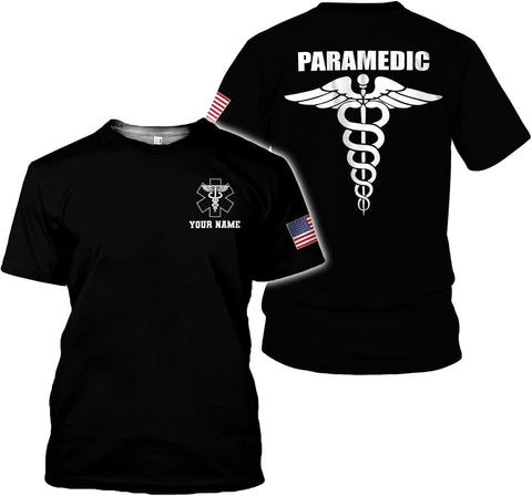 Mostefy Personalized EMT Shirt, EMS Shirt, Customized EMS Shirts,EMT Paramedic Uniform Emergency Medical Technician Shirts