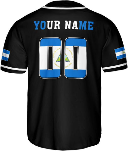 Podagree Personalized Nicaragua Baseball Jersey Shirt Name Nicaraguan Baseball Jersey for Men & Women Nicaraguan Camisas