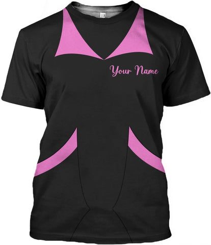 MoonArt Personalized Hoosekeeping Shirts 3D Over Print for Men & Women, Housekeeper House Cleaning Uniforms for Women