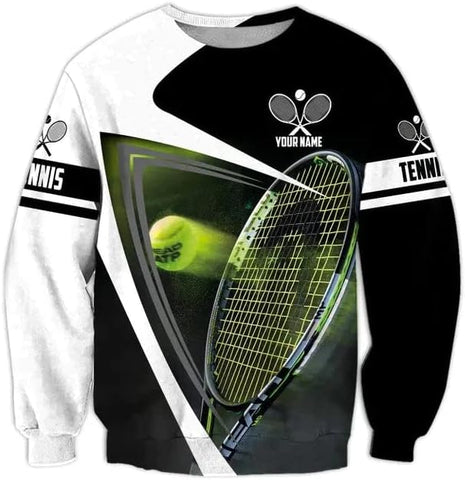 Personalized Name 3D All Over Print Tennis Shirt Men Women, Tennis Player Uniform T-Shirts, Gifts for A Tennis Lover