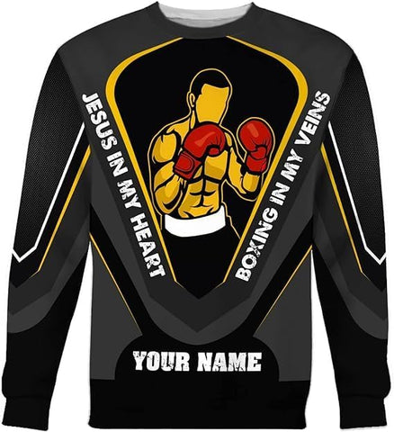 MAPrints Personalized Boxing 3D Hoodies, Gift Boxer T-Shirt, Boxing Hoodies, Sweatshirt, Shirt For Boxing Lovers, Boxing Gift