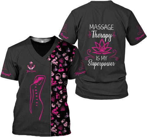 Personalized Massage Therapist Women's T-Shirt - Spa Uniform, Gift