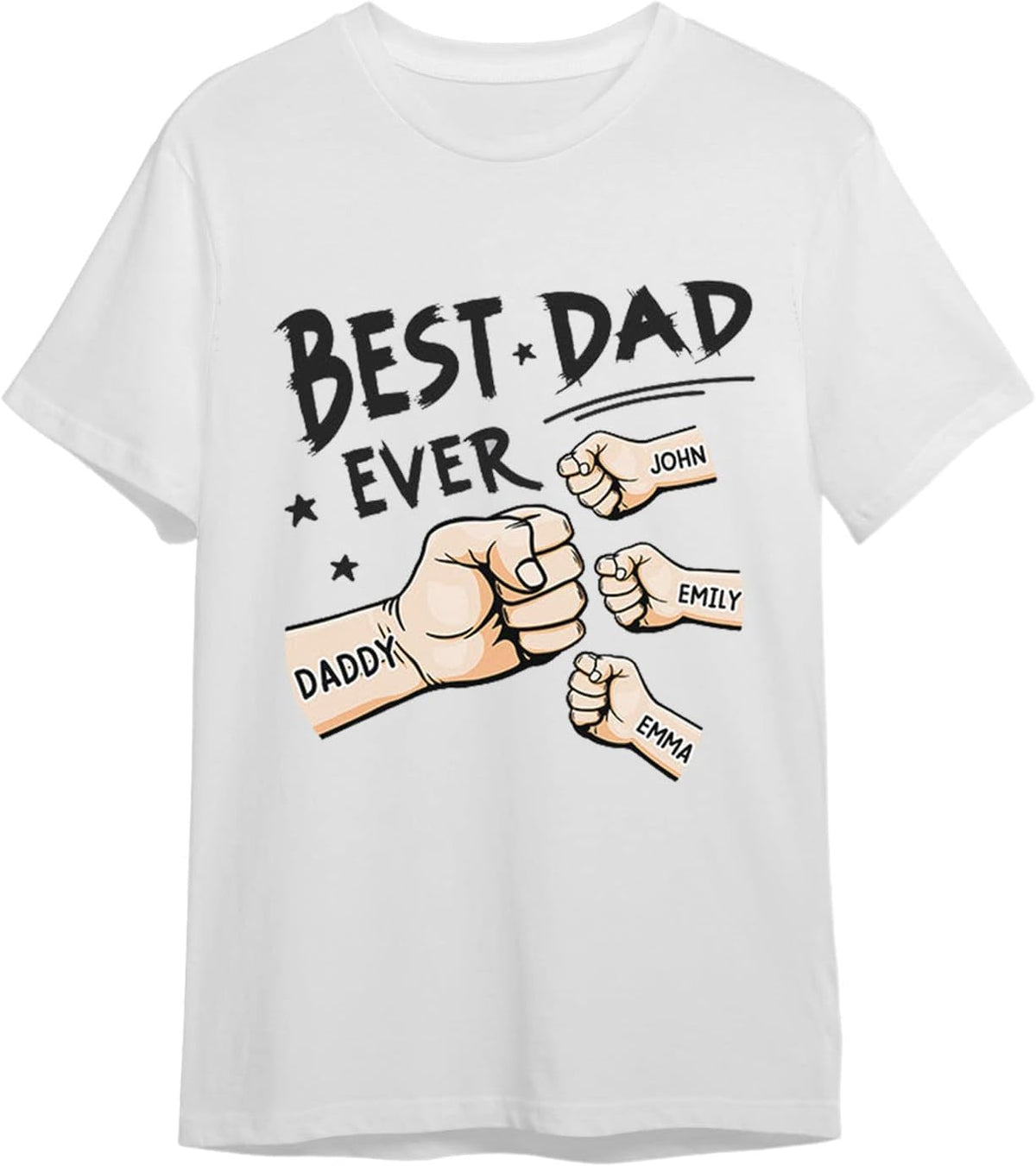 Personalized Dad Shirt, Custom Daddy Shirts for Men, Kids Hold Grandpa Hand Shirt Grandpa Shirt, Gifts for Father Day