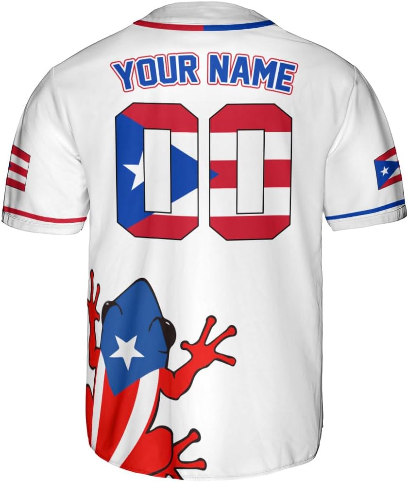 RoyalBro Personalized Puerto Rico Baseball Shirt - Custom Team Name, Puerto Rican Baseball Jersey for Men