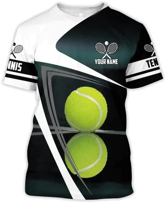 Personalized 3D Printed Tennis Shirt, Men's & Women's - Player Gift Tee - Uniform