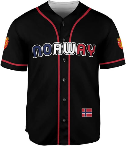 Podagree Personalized Norway Baseball Jersey Shirt Norwegian Pride Flag Roots Norwegian Jersey Soccer for Men and Women