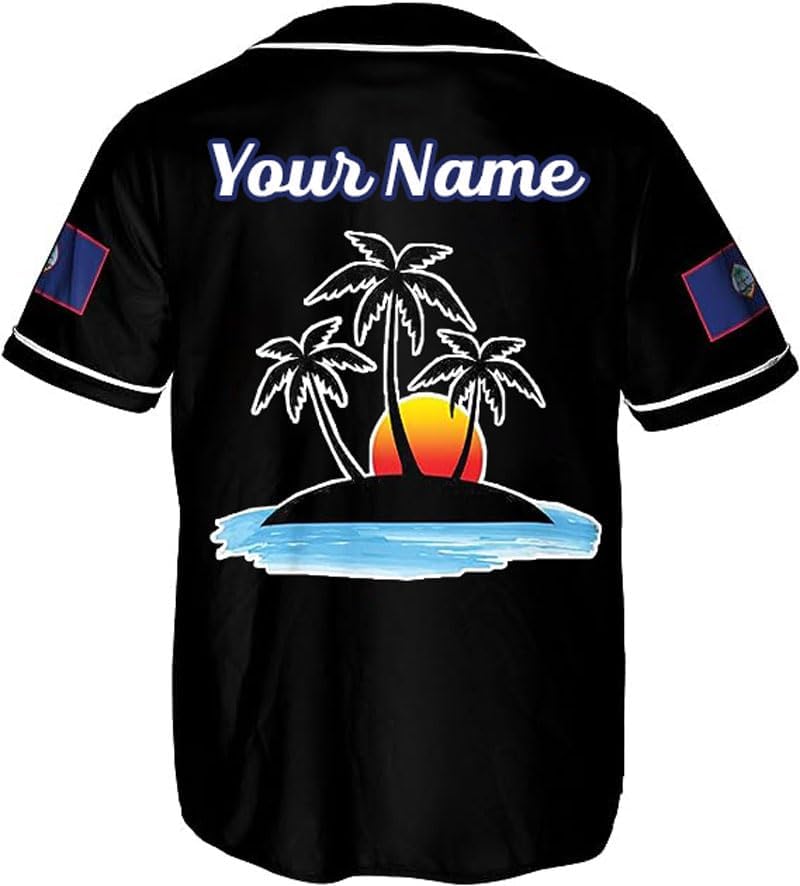 Parvii Personalized Guam Baseball Jersey Shirt, Guam Jersey, Guahan Flag Jersey, Guam Islander Pride Jersey for Men & Women