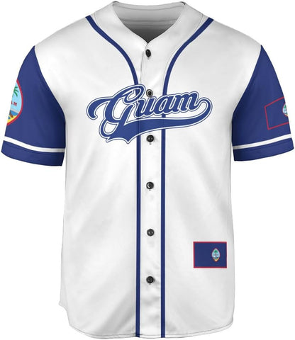 Leprints Personalized Guam Baseball Jersey Shirt, Guahan Flag Jersey, Guam Islander Pride Jersey for Men and Women