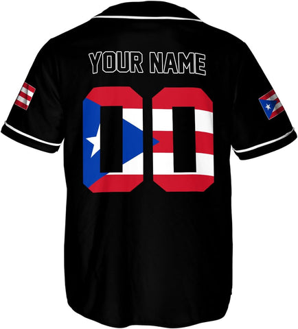 RoyalBro Personalized Puerto Rico Baseball Shirt - Custom Team Name, Puerto Rican Baseball Jersey for Men