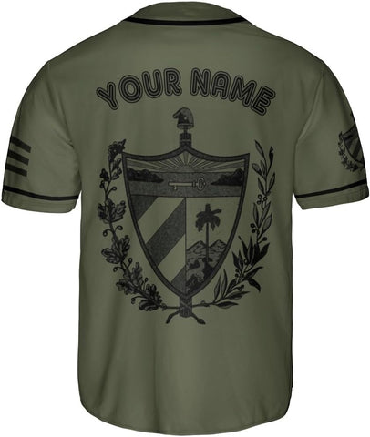 Podagree Personalized Cuba Baseball Shirt, Cuban Flag Jersey for Men and Women