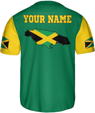 Leprints Personalized Jamaica Baseball Jersey Shirt, Custom Team Name Jamaican Baseball Jersey for Men, Women
