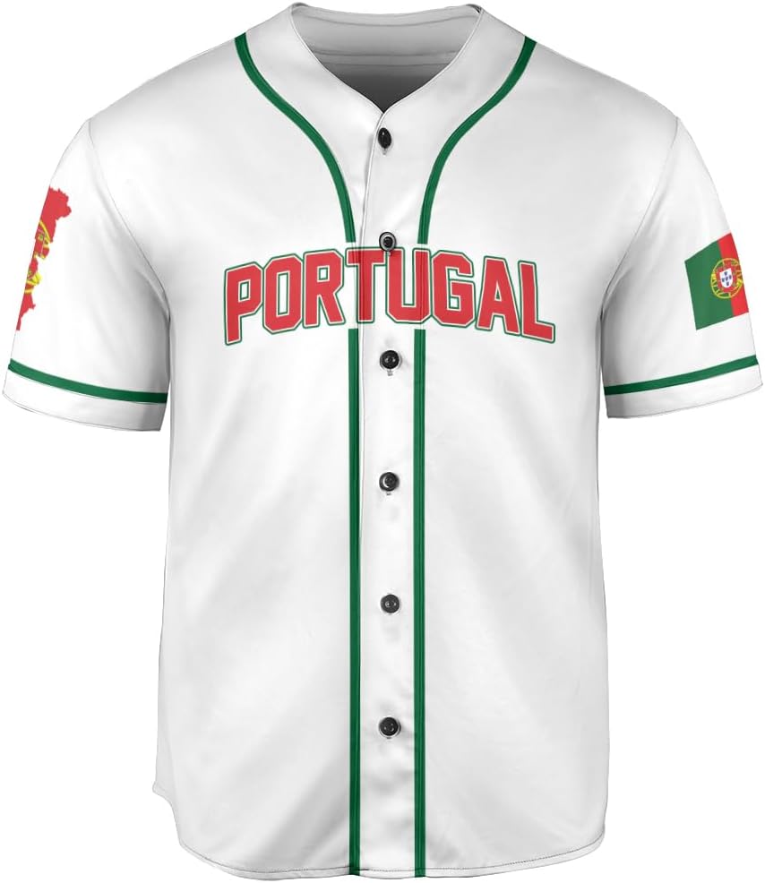Parvii Personalized Portugal Jersey, Portugal Shirt Camiseta De Portugal Portuguese Clothes Portuguese Baseball Jersey Gift