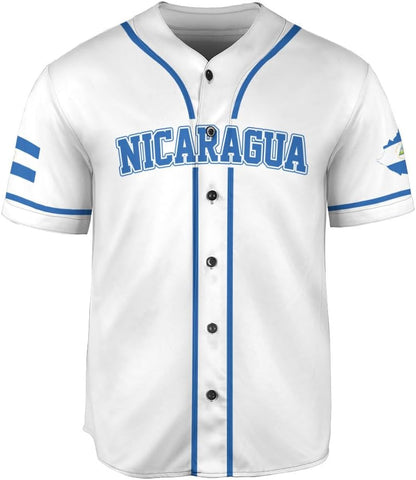 Podagree Personalized Nicaragua Baseball Jersey Shirt Name Nicaraguan Baseball Jersey for Men & Women Nicaraguan Camisas