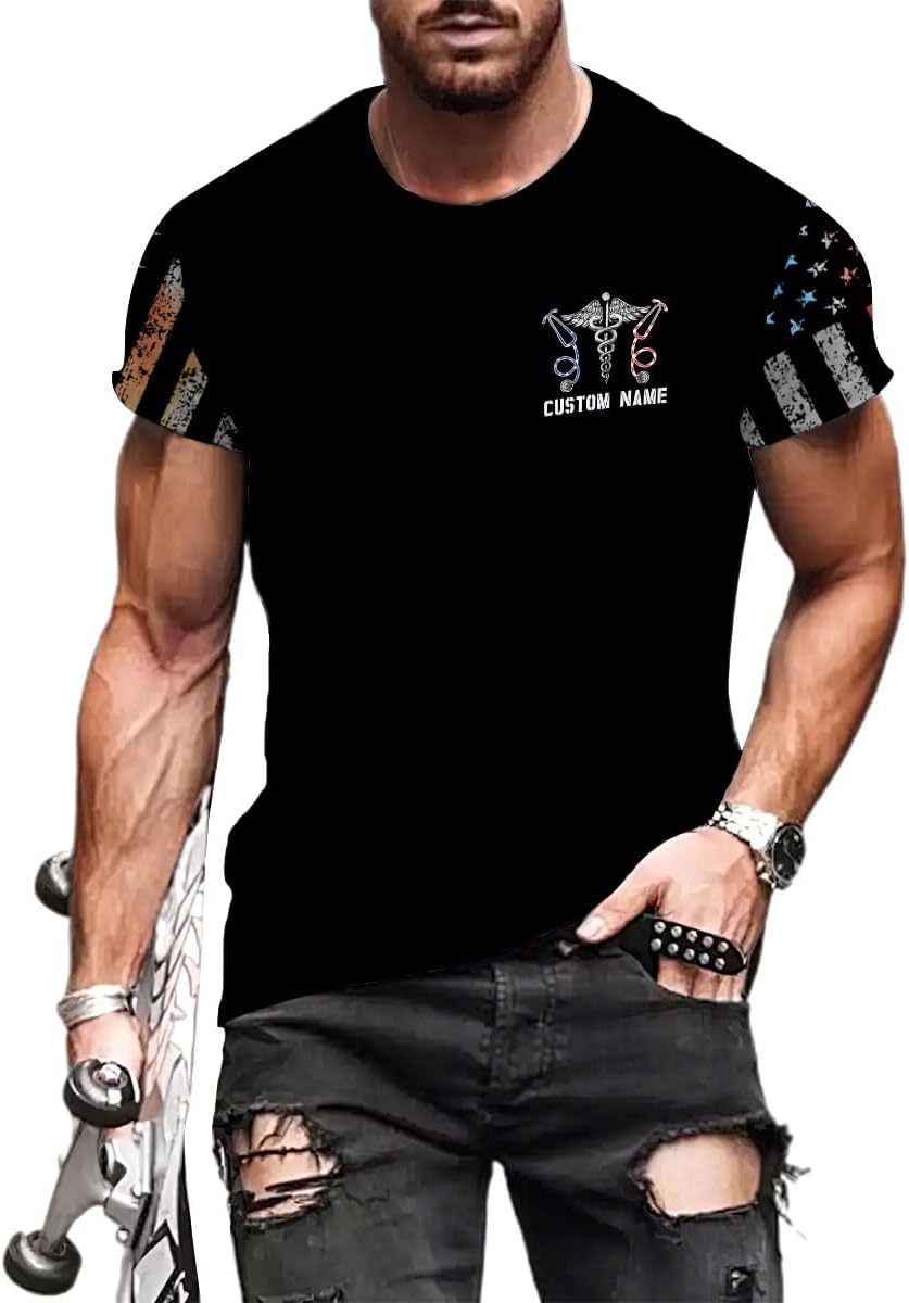 MoonArt Personalized Name Nurse Shirt Nurse Gifts Nurse Graduation Gift Funny Nurse T-Shirt Gift, Nursing Emergency Shirts