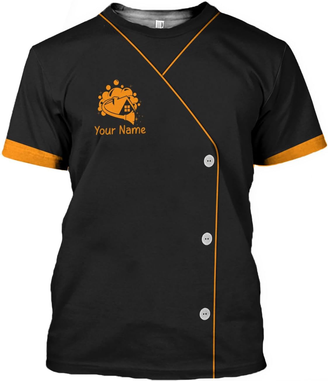 MoonArt Personalized Hoosekeeping Shirts 3D Over Print for Men & Women, Housekeeper House Cleaning Uniforms for Women