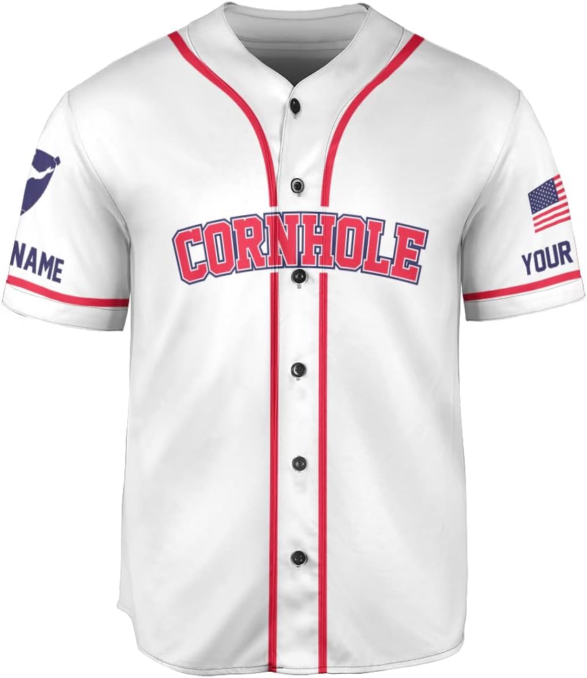 Royal Fight Personalized Cornhole Baseball Jersey Cornhole Toss Like A Boss Baseball Shirts Funny Cornhole Jerseys Men Women