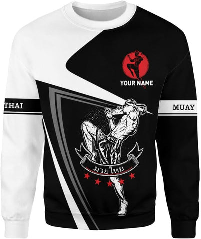 MAPrints Personalized Name Boxing Hoodies, Muay Thai Pride Sweatshirt
