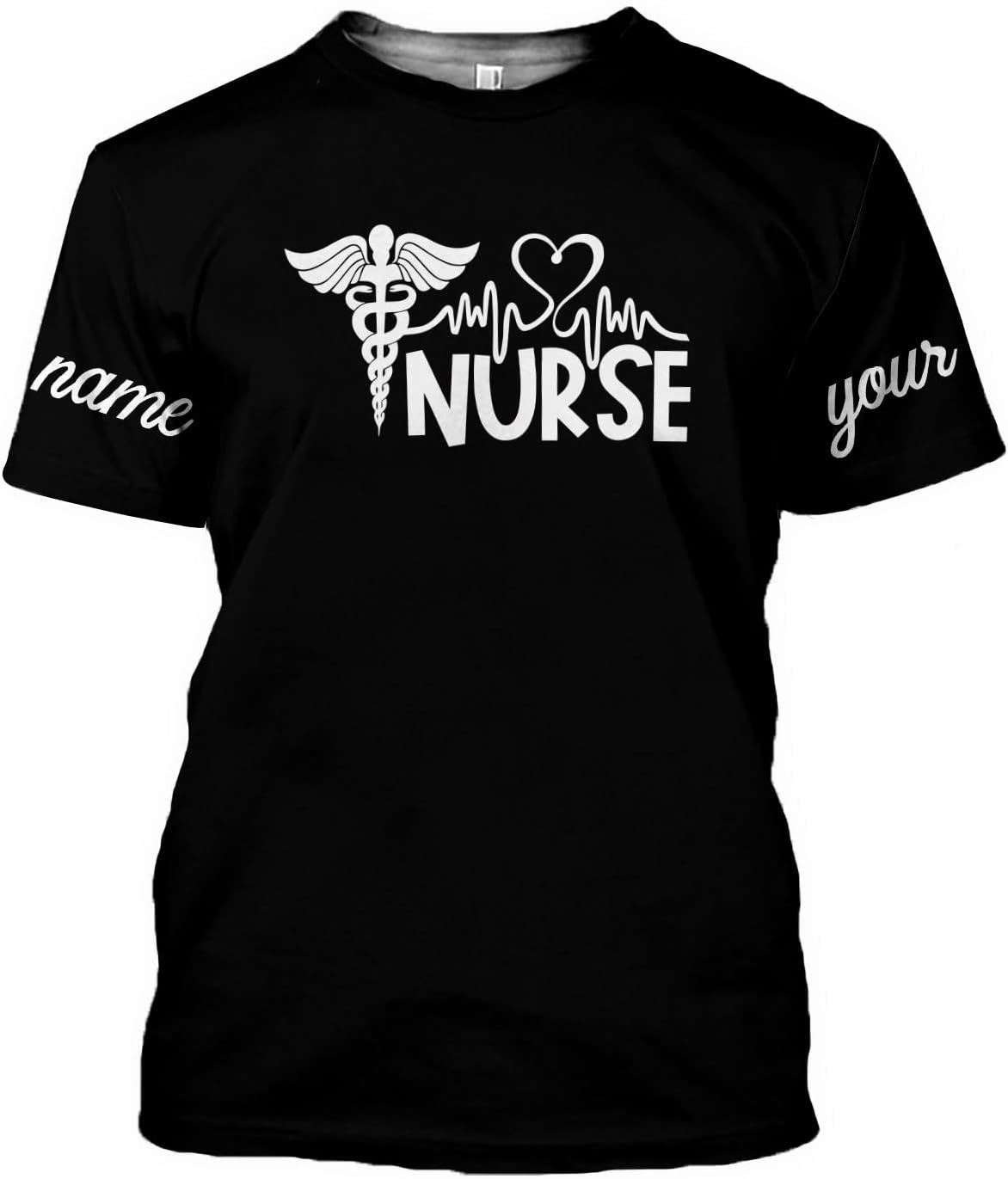 Mostprints Personalized Name Nurse Shirt, Nurse Shirts for Women, Nurse Shirts Gift, Nursing Shirts Emergency Shirts for Women