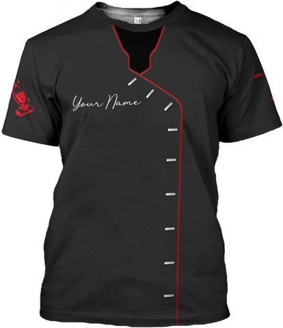 MoonArt Personalized Hoosekeeping Shirts 3D Over Print for Men & Women, Housekeeper House Cleaning Uniforms for Women