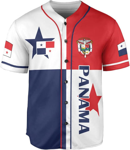 Royal Fight Personalized Panama Baseball Jersey Panama Camisa Shirt Panamanian Flag Jersey Panamanian Pride Jersey for Men