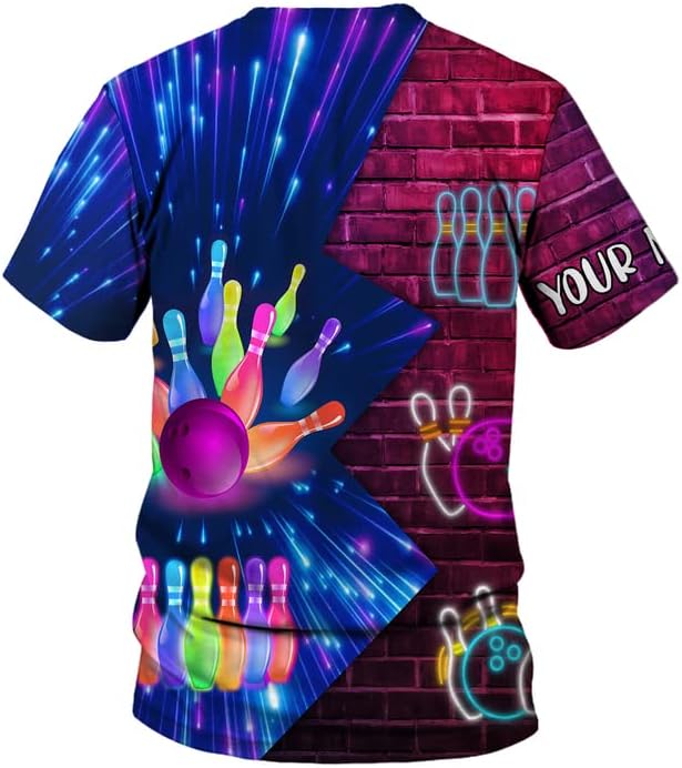 Personalized 3D All Over Print Bowling T Shirt, Men Bowling Shirts, Women Bowling Tshirt, Bowling Team Uniform, Bowling