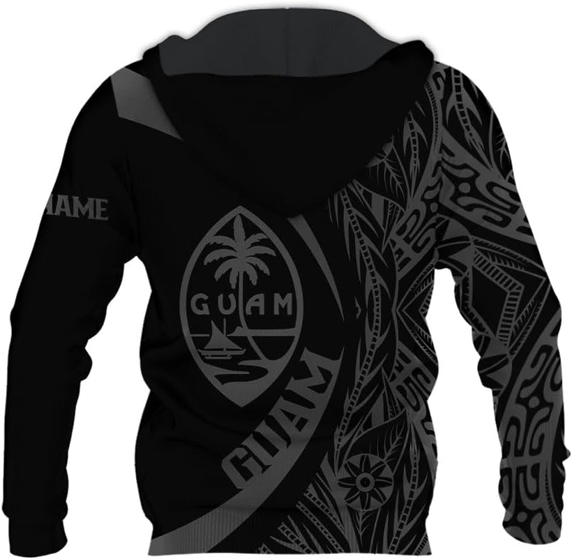 Vybonz Personalized Guam 3D Hoodie Guam Sweatshirt Guahan Zip Hoodie for Men Women Guahan Pride Shirt Guahan Guam Gifts Tee