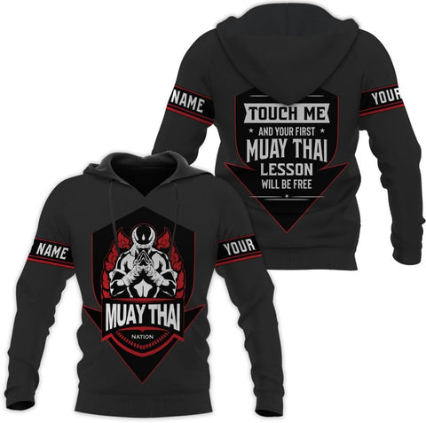 MAPrints Personalized Name Boxing Hoodies, Muay Thai Pride Sweatshirt
