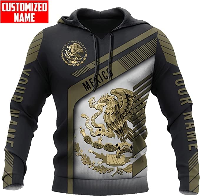 Mostefy Personalized Name Mexican Hoodie 3D, Customized Mexican Hoodies for Men, Unisex Mexico Hoodie 3D, Mexico Hoodies for Men, Mexico Flag Gift for Women, T Shirt, Zip Up Hoodie, Sweatshirt HDM97