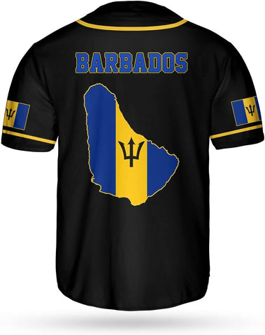 Podagree Personalized Barbados Baseball Jersey Shirt, Bajan Flag Jersey, Barbados Jersey for Men and Women Jersey Bajan