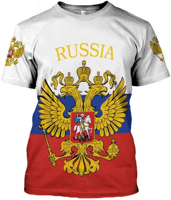 AOVL Personalized Russia Flag & Coat of Arms Pride Shirts