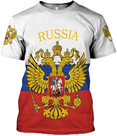 AOVL Personalized Russia Flag & Coat of Arms Pride Shirts