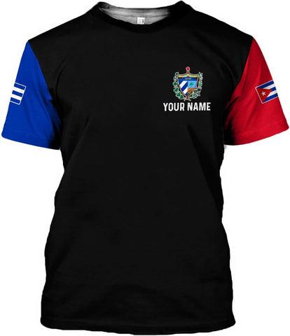 MoonArt Personalized Name Cuba Shirt 3D, Cuban Tshirts for Men and Women, Cuba Flag Shirt, Sweatshirt, Hoodies, Zip Hoodies