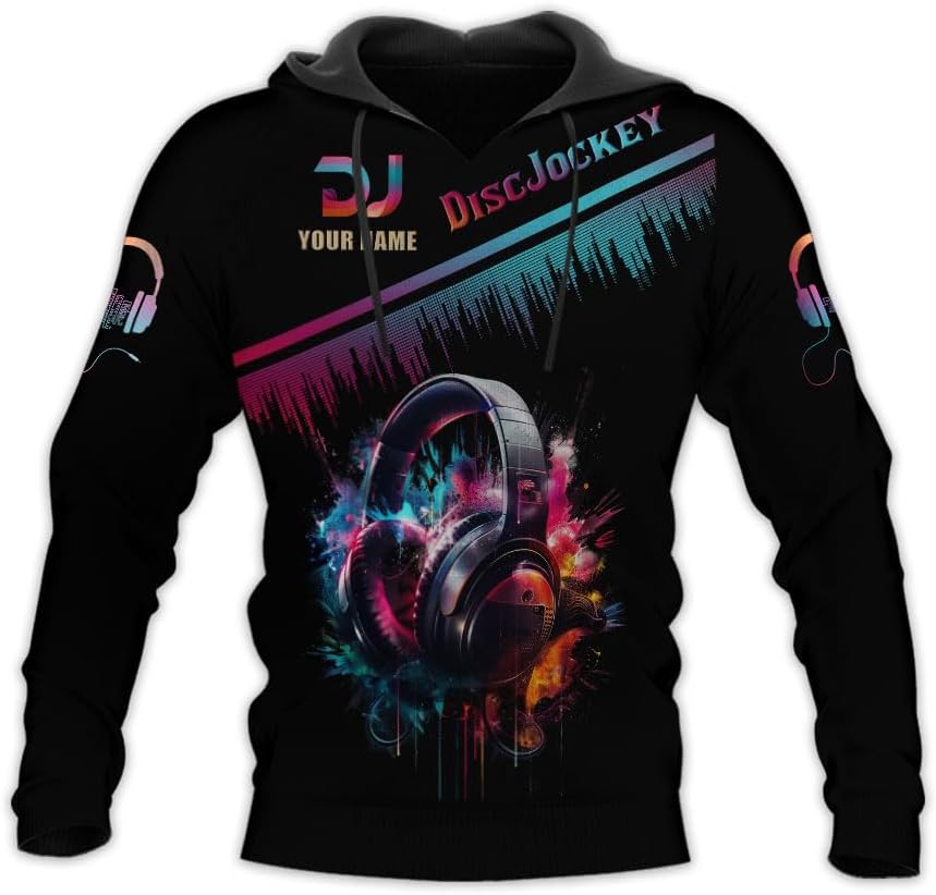 Personalized DJ 3D Shirts, Disc Jockey 3D Shirt, DJ T-Shirt, DJ Shirt Gifts for Men, Custom DJ Shirt for EMD Music Festival